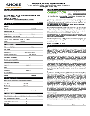 Residential Tenancy Application Form