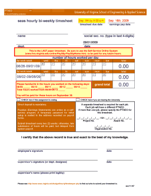 Seas hourly bi-weekly timesheet - seas virginia