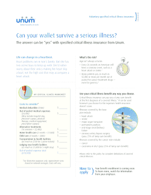Specified Critical Illness Insurance Application