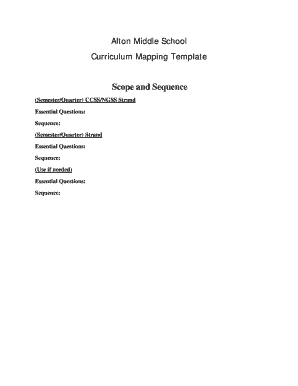 Curriculum Mapping Template