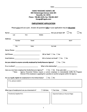Employment Application Form