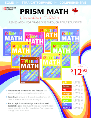 Prism Math Remediation Order Form