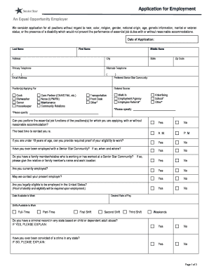 Application for Employment