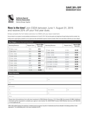 Unum medical certification form - Now is the time Join CSDA between June 1- August and