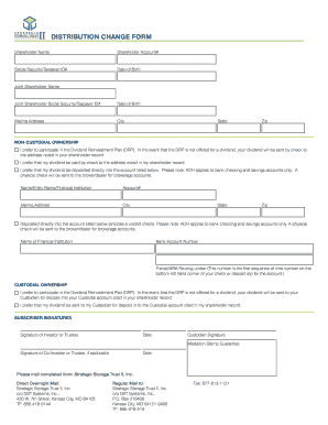 Distribution Change Form