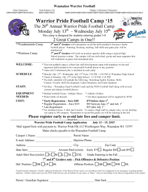 Waunakee Warrior Football
