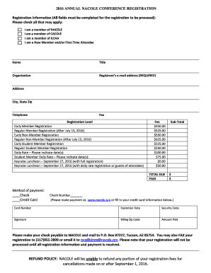 NACOLE ANNUAL CONFERENCEl2007 REGISTRATION FORMlOCTOBER 27th-30th 2008 - nacole