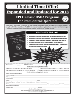 OSHA Handbook for Pest Control Operators