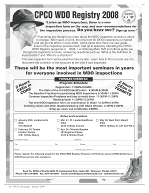 CPCO WDO Inspection Form 2008