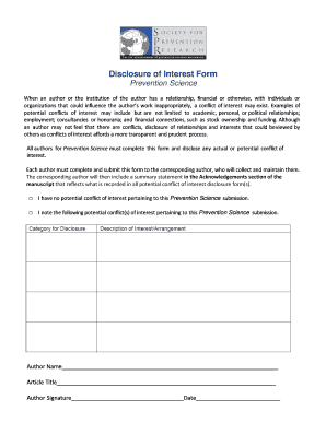 Disclosure of Interest Form