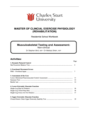 Star Excursion Balance Test Workbook
