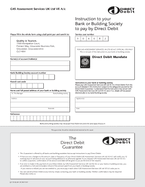 UK Direct Debit Mandate Form