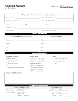 American General Life Licensing Checklist