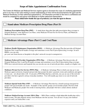 Medicare Sales Appointment Confirmation Form