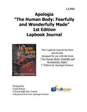 Apologia Human Body Lapbook Journal