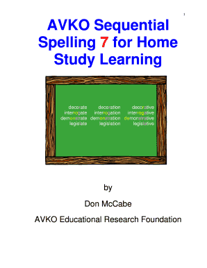 AVKO Spelling 7 Home Study Learning
