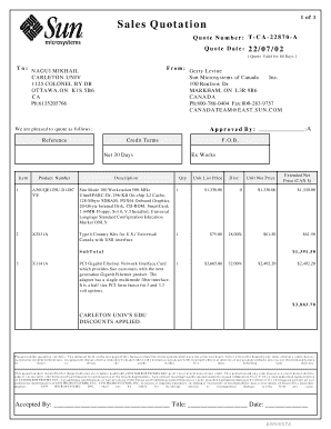sales quotation