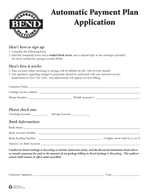 Automatic Payment Plan Application