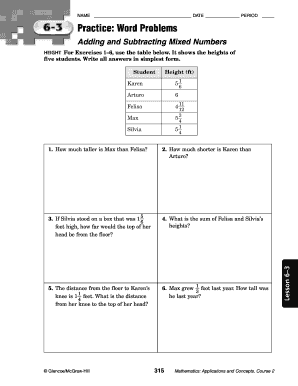 Math Homework Worksheet