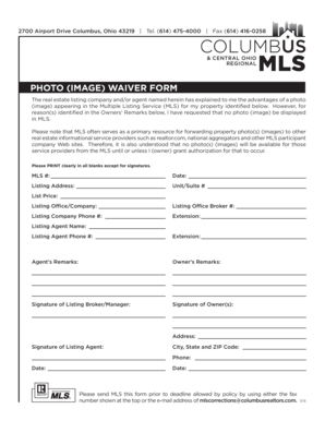 Photo Image Waiver Form
