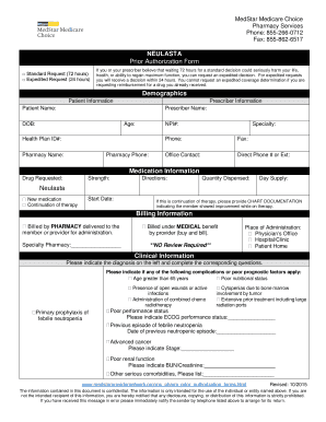 Neulasta Prior Authorization Form