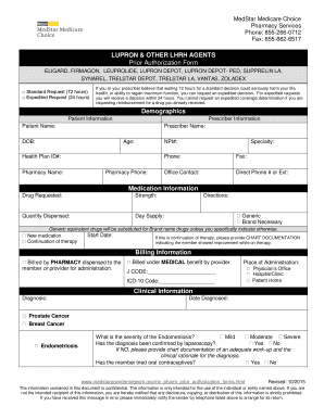 MedStar Medicare Choice LUPRON Prior Authorization Form