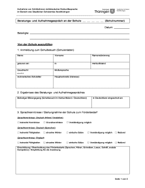 Aufnahme von SchülerInnen nichtdeutscher Herkunftssprache