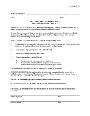 WWLEARN Student Policy Agreement