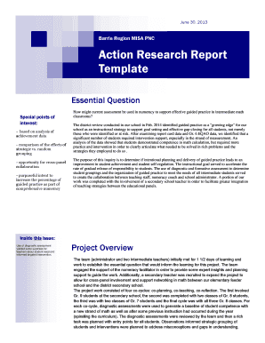 Format of research report - Barrie Region MISA PNC Action Research Report Template - misabarrie curriculum