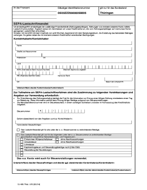 SEPA-Lastschriftmandat für Steuerzahlungen