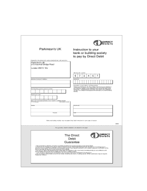 Parkinson's UK Direct Debit Instruction Form