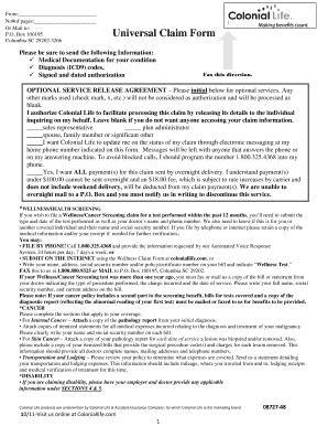 Universal Claim Form
