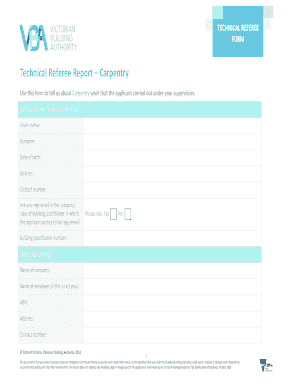 Technical Referee Report Form