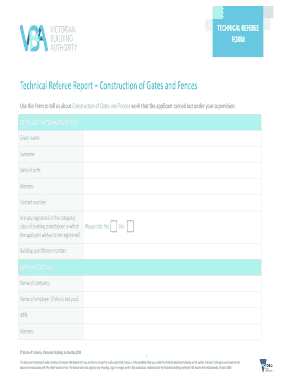 Technical Referee Report Form