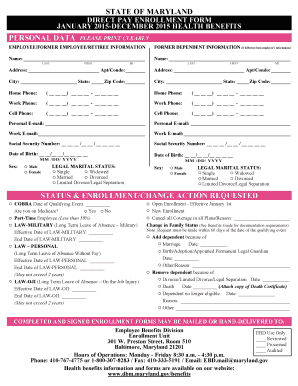 Maryland Direct Pay Enrollment Form