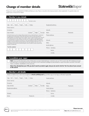 Superannuation Member Details Change Form