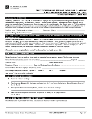 FMLA Certification for Veteran Caregiver Leave