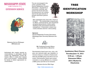 You are encouraged to be- TREE IDENTIFICATION WORKSHOP - cfr msstate