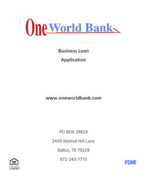 Business Loan Application