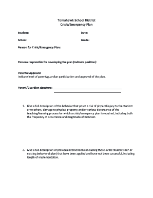 School Crisis Emergency Plan