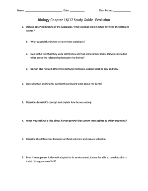 Biology Chapter 16/17 Study Guide - Evolution