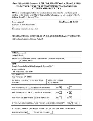 Attorney Appearance Form
