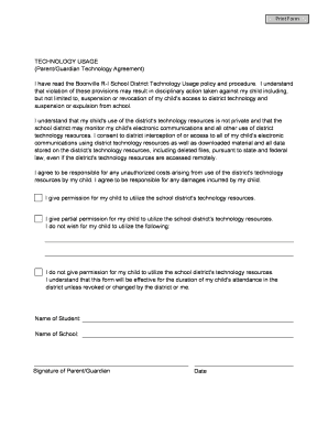 Parent Guardian Technology Agreement