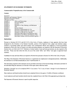 Virginia Statement of Economic Interests