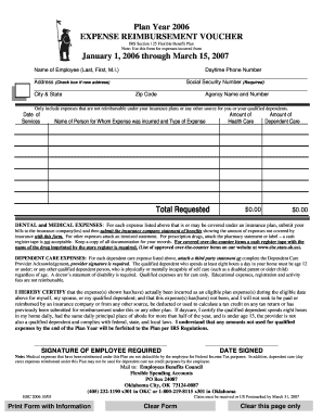 Expense Reimbursement Voucher