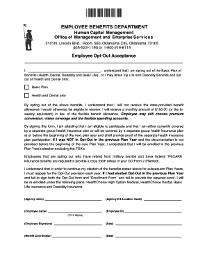 Employee Opt-Out Acceptance Form