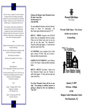 Prevent Child Abuse - New Jersey invites you to join us