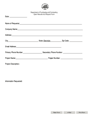 Open Records Act Request Form