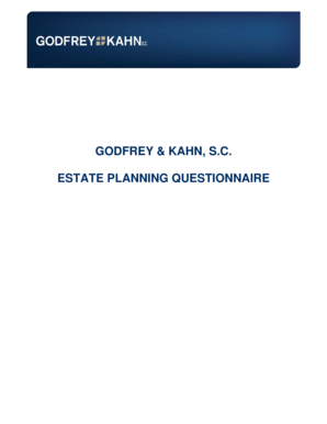 Estate Planning Questionnaire