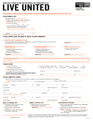 United Way of Miami-Dade Donation Form